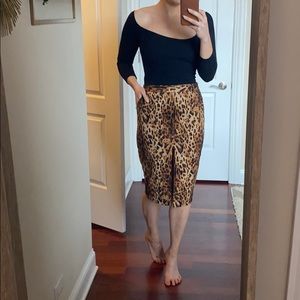 Zara Cheetah skirt with high slit